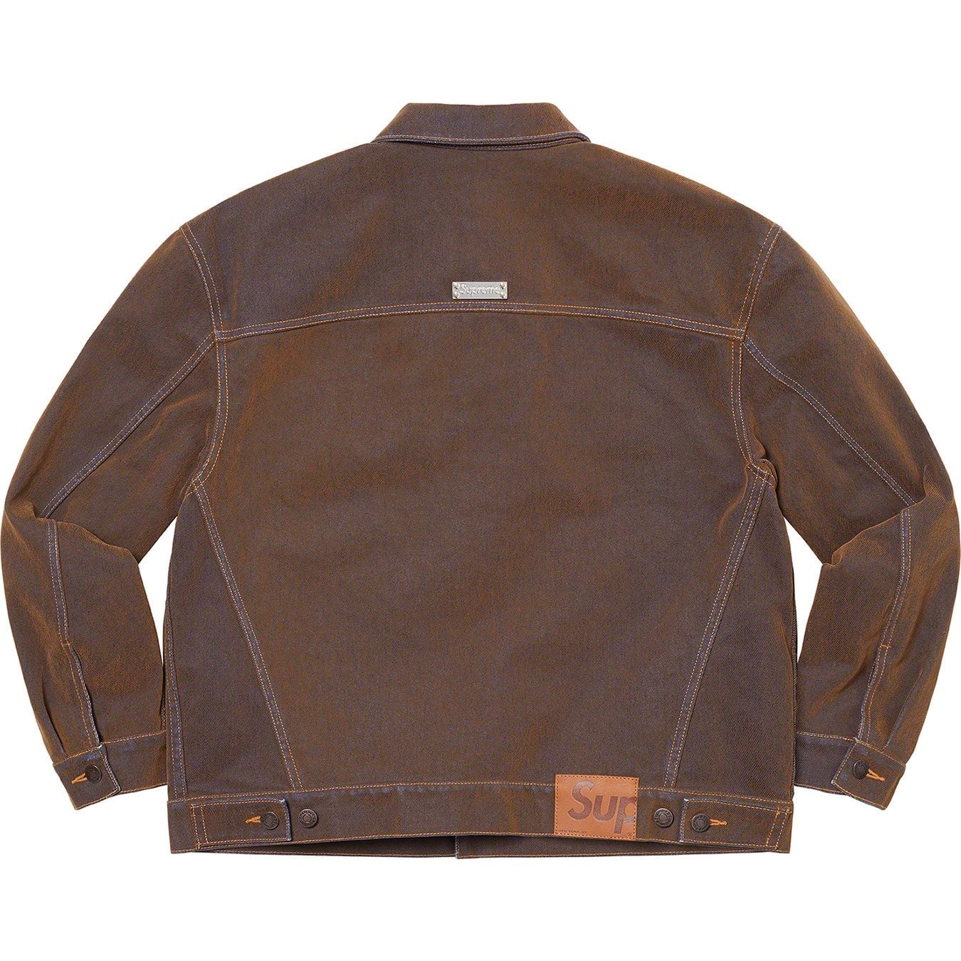 Flocked Denim Trucker Jacket view 2